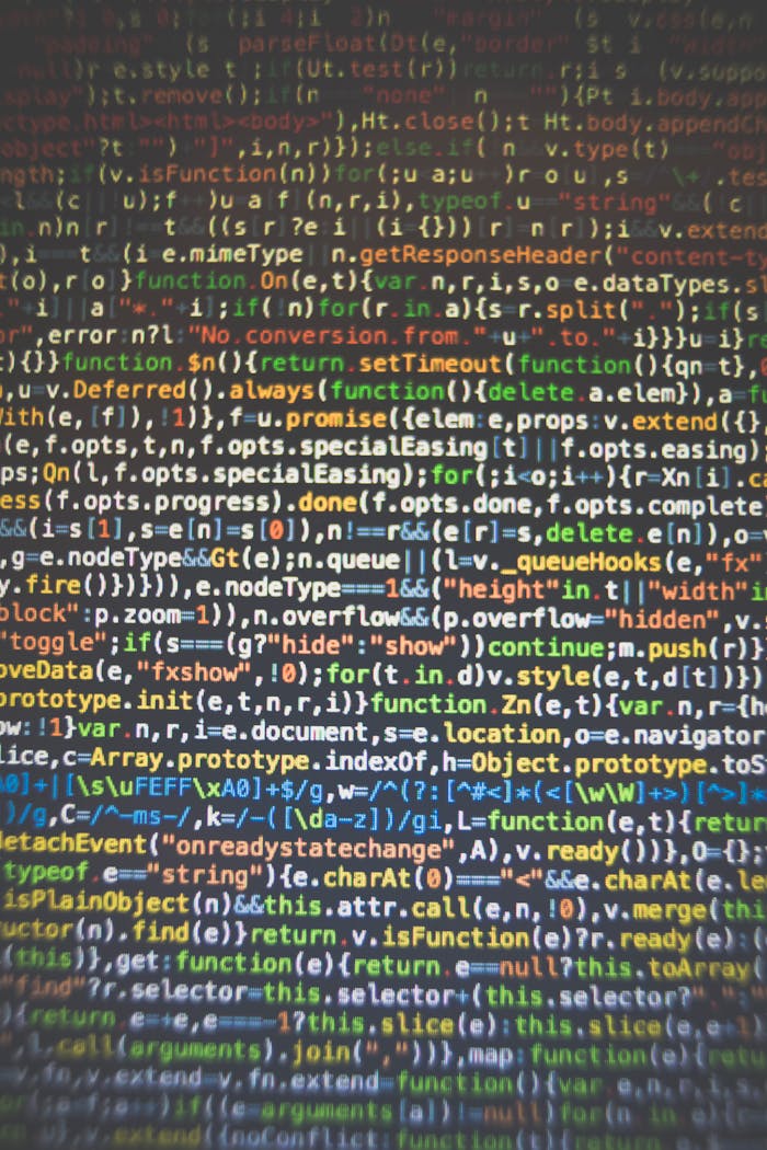 services-03 Vibrant code displayed on a computer screen showcasing programming and software development concepts.